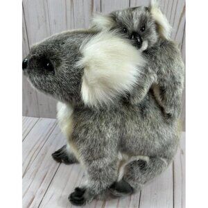 Nos VTG Realistic HANSA  Koala And Son Plush Toy Imaginary Safari Nursery Gift